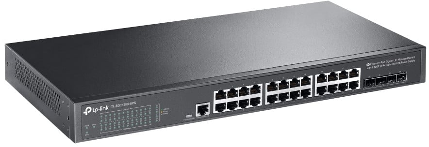 Switch Administrable JetStream TP Link TL-SG3428X-UPS 24 ports Gigabit L2+ avec 4 ports 10GE SFP+ – Image 2