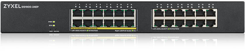 Switch Administrable Zyxel GS1900-24 PoE 24 ports GbE L2 (GS1900-24EP-EU0101F)