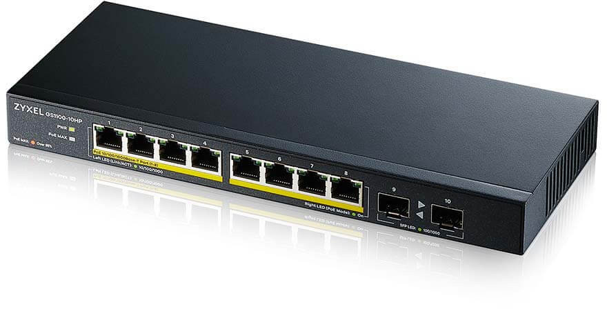 Switch non administré Zyxel GS1100-10HPv2 PoE 8ports Gigabit 2SFP (GS1100-10HP-EU0102F) – Image 3
